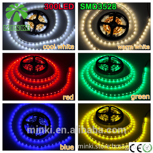 16.4Ft 5M Waterproof Flexible 5630 SMD 300 LED Strip Light 12V Black PCB 60LED/M